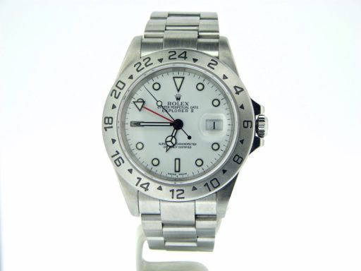 Rolex Stainless Steel Explorer II 16570 White -7