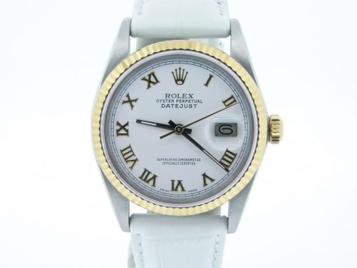 Rolex Two-Tone Datejust 16013 White Roman-8