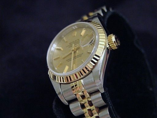 Rolex Two-Tone Datejust 69173 Gold Linen -1