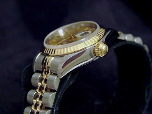 Rolex Two-Tone Datejust 69173 Gold Linen -2