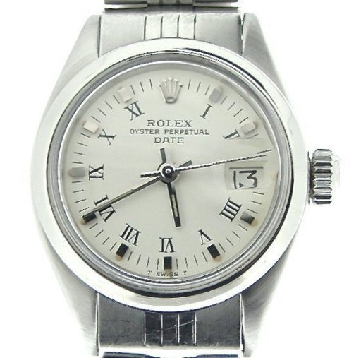 Rolex Stainless Steel Date 6916 White Roman-1