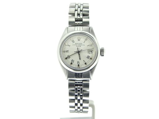 Rolex Stainless Steel Date 6916 White Roman-5