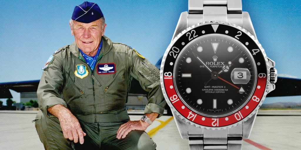 Yeager does it again at 89 years old, and uh yes, wearing a Rolex