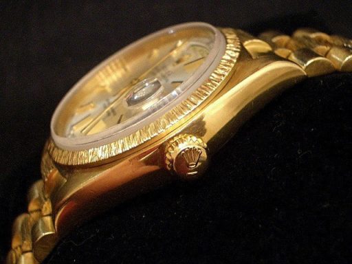 Rolex 18K Yellow Gold Day-Date President 18078 Silver -3