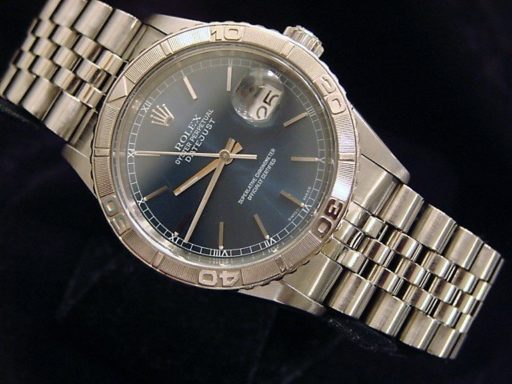 Rolex Stainless Steel Datejust 16264 Blue Turn-O-Graph-4