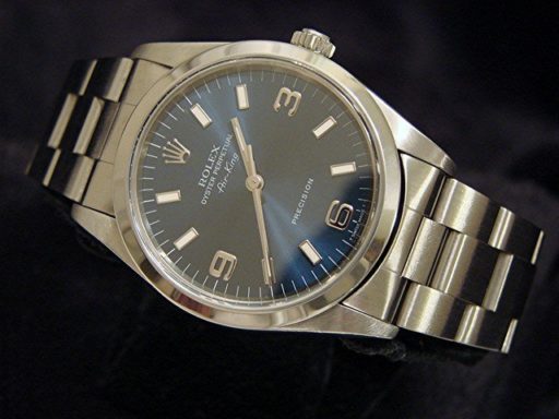 Rolex Stainless Steel Air-King 14000 Blue-5