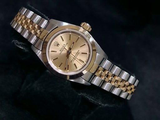 Rolex Two-Tone Oyster Perpetual 67183 Champagne -5