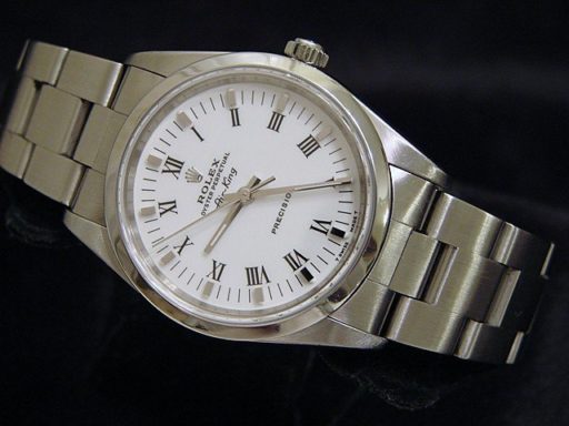 Rolex Stainless Steel Air-King 14000 White-5