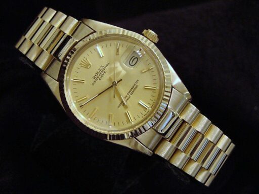 Rolex 14K Yellow Gold Date 15037 Champagne -4