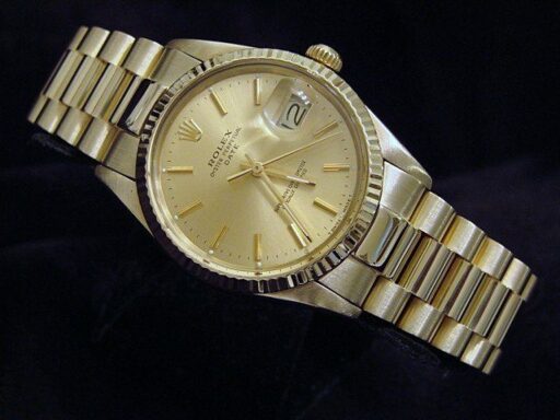 Rolex 14K Yellow Gold Date 15037 Champagne -5