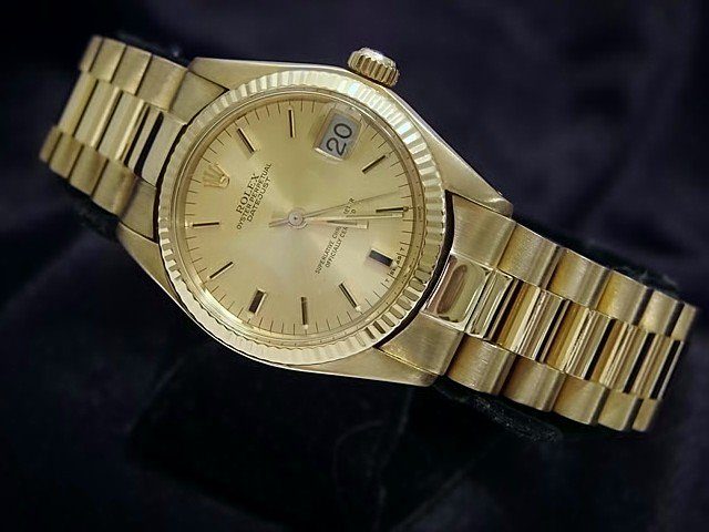 Rolex Datejust Mens 2Tone Gold Stainless Steel Watch with Silver Dial 1601 (Sku B2092262BCMT)