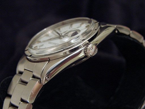 Rolex Stainless Steel Date 15010 White Roman-3
