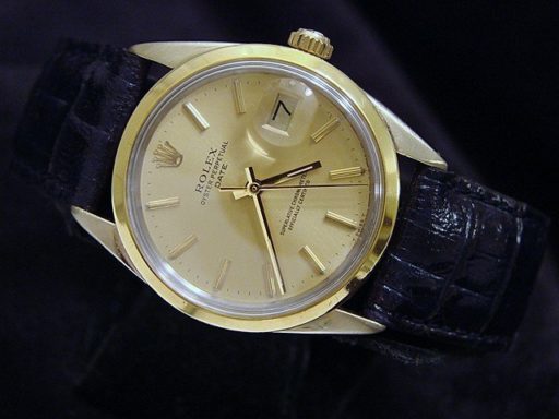 Rolex Gold Shell Date 1550 Champagne