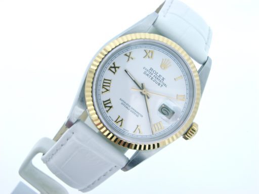 Rolex Two-Tone Datejust 16013 White Roman-6