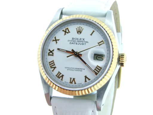Rolex Two-Tone Datejust 16013 White Roman-5