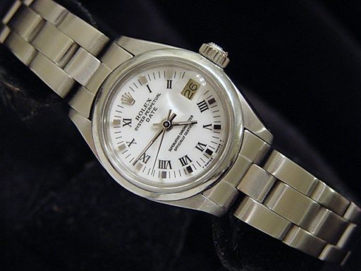 Rolex Stainless Steel Date 6916 White Roman-4