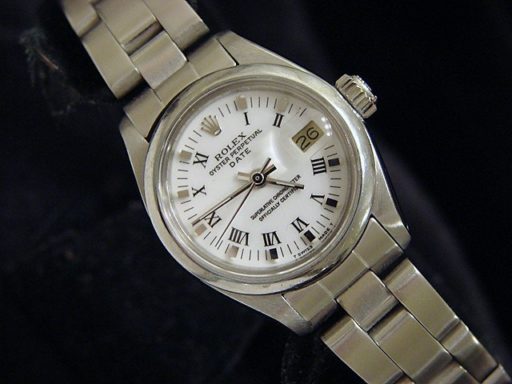 Rolex Stainless Steel Date 6916 White Roman-3