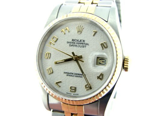 Rolex Two-Tone Datejust 16233 White Arabic-3