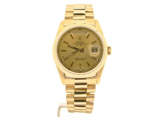 Rolex 18K Yellow Gold Day-Date President 18038 Champagne -6
