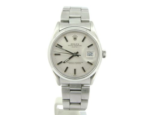 Rolex Stainless Steel Date 15000 Silver -9