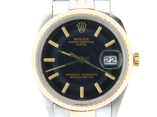 Rolex Two-Tone Date 15053 Black -1