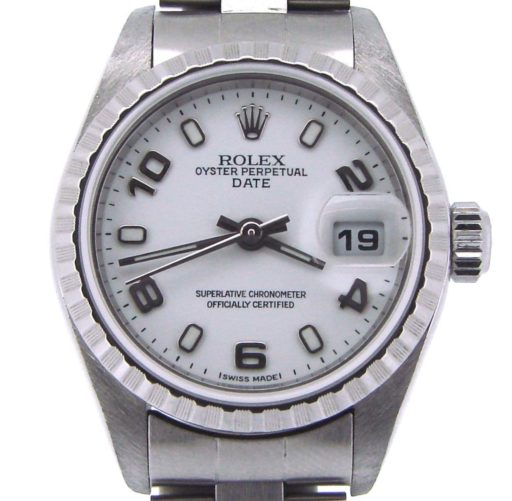Rolex Stainless Steel Date 79240 White Arabic-1