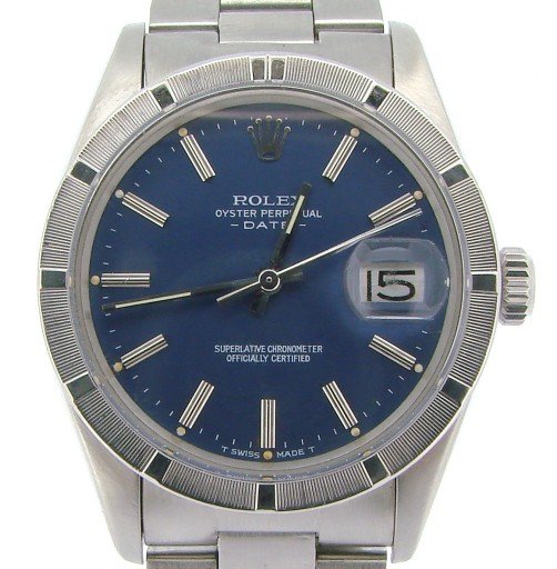 Rolex Stainless Steel Date 1501 Blue -1