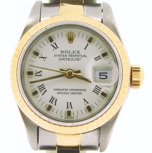 Rolex Two-Tone Datejust 69173 White Roman-1