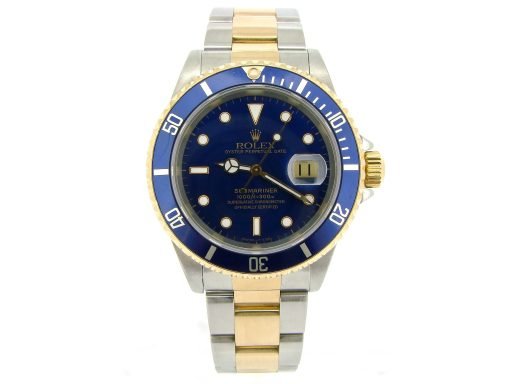 Rolex Two-Tone Submariner 16613 Blue -4