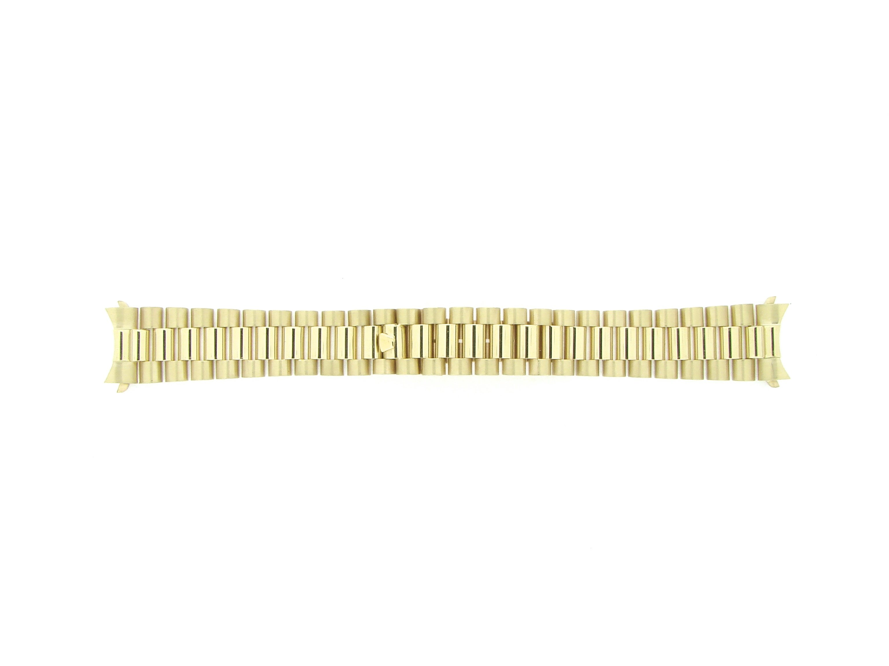 Solid 18K Yellow Gold Over Silver 14mm Jubilee Bracelet 8.5
