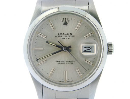 Rolex Stainless Steel Date 15000 Silver -1
