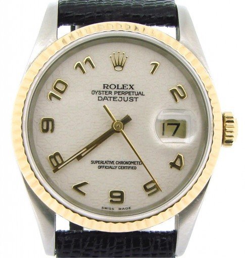 Rolex Two-Tone Datejust 16233 White Arabic-1
