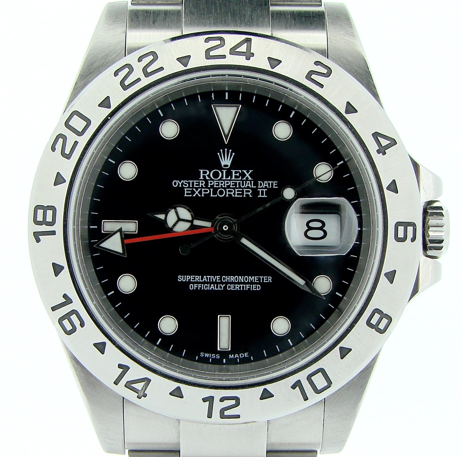 Mens Rolex Stainless Steel Explorer II Black Dial 16570T SKU D469785NMT