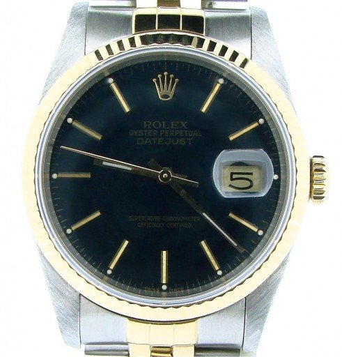 Rolex Two-Tone Datejust 16233 Black -1