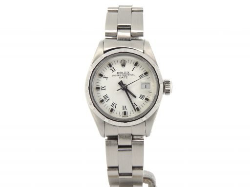Rolex Stainless Steel Date 6916 White Roman-6