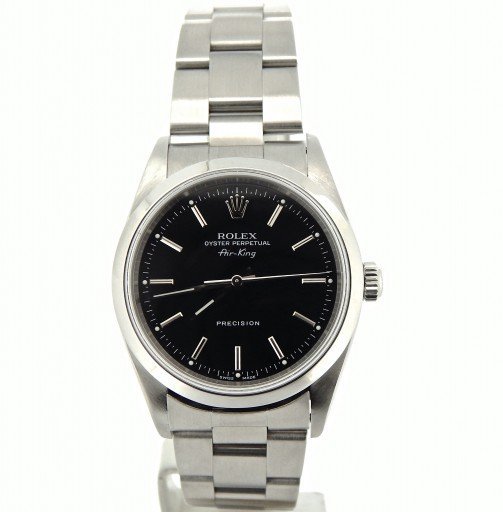 Rolex Stainless Steel Air-King 14000 Black-7