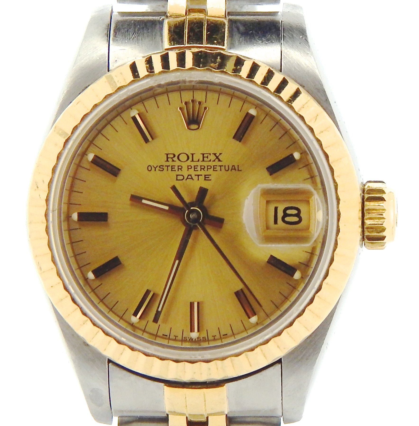 Ladies Rolex Two-Tone 18K/SS Date Champagne 69173 (SKU 8250015NMT) -