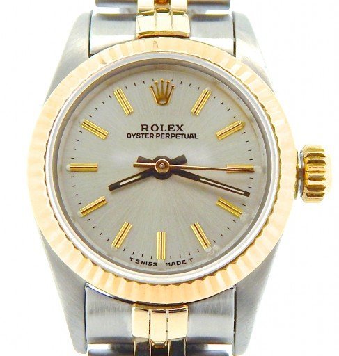 Rolex Two-Tone Oyster Perpetual 67193 White -1