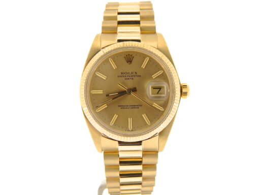 Rolex 14K Yellow Gold Date 1503 Champagne -6