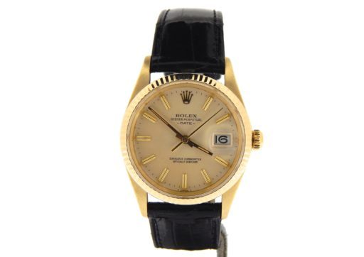 Rolex 14K Yellow Gold Date 15037 Champagne -6