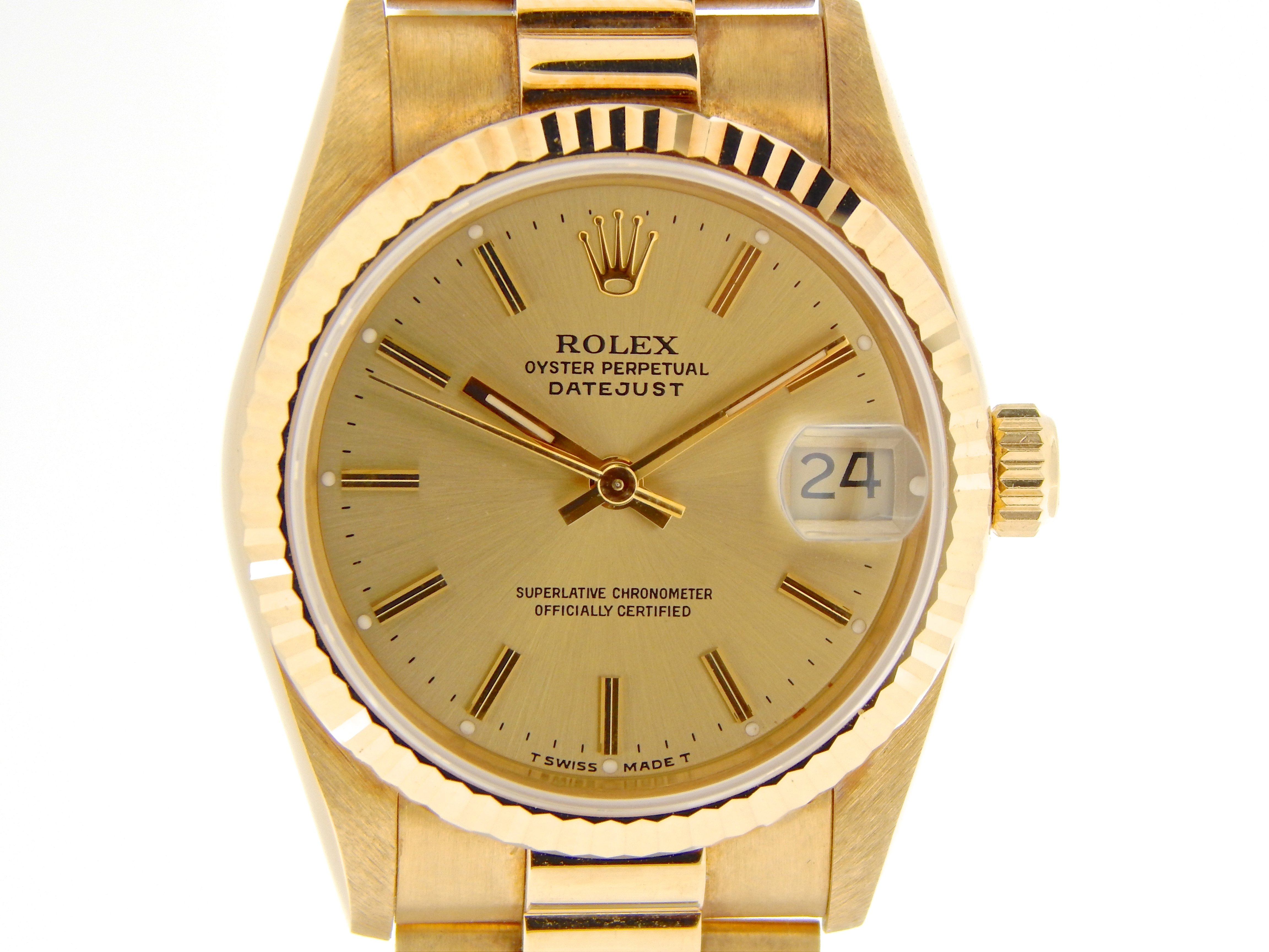 Rolex Mid Size Yellow Gold Datejust 