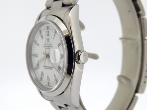 Rolex Stainless Steel Date 15200 White Roman-7