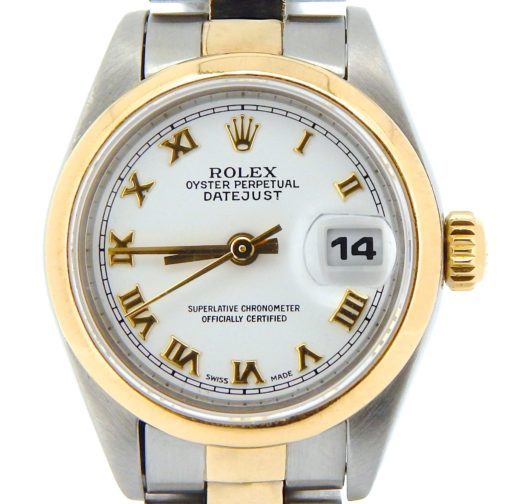 Rolex Two-Tone Datejust 69163 White Roman-1