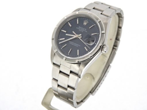 Rolex Stainless Steel Date 15210 Blue -7