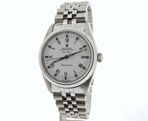 Rolex Stainless Steel Air-King 14000 White-7