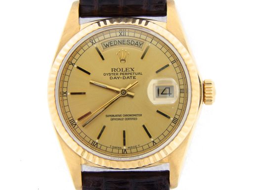 Rolex 18K Yellow Gold Day-Date President 18038 Champagne -6