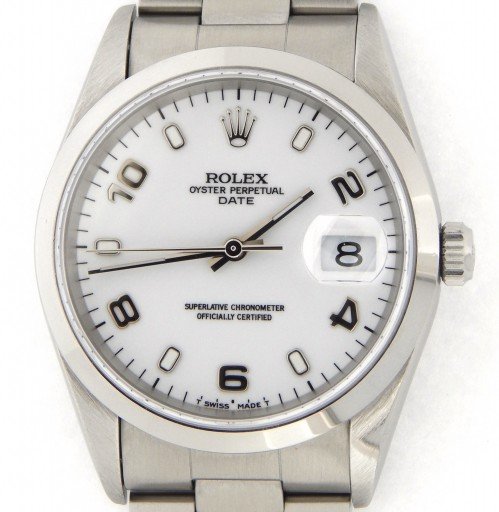Rolex Stainless Steel Date 15200 White Arabic-1