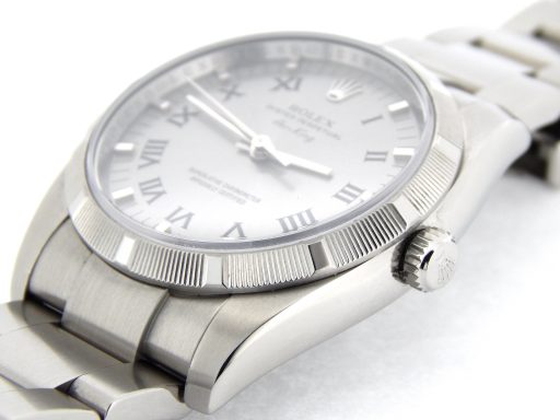 Rolex Stainless Steel Air-King 114210 Silver Gray Roman-7