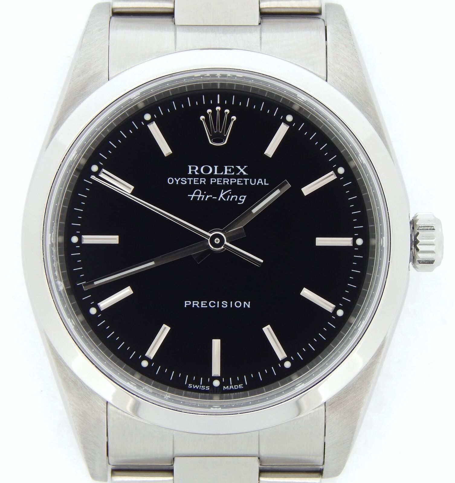 Mens Rolex Stainless Steel Air King Black 14000M SKU