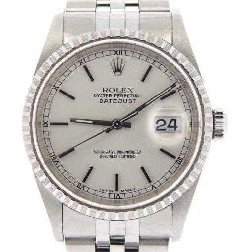 Rolex Stainless Steel Datejust 16220 Silver -1